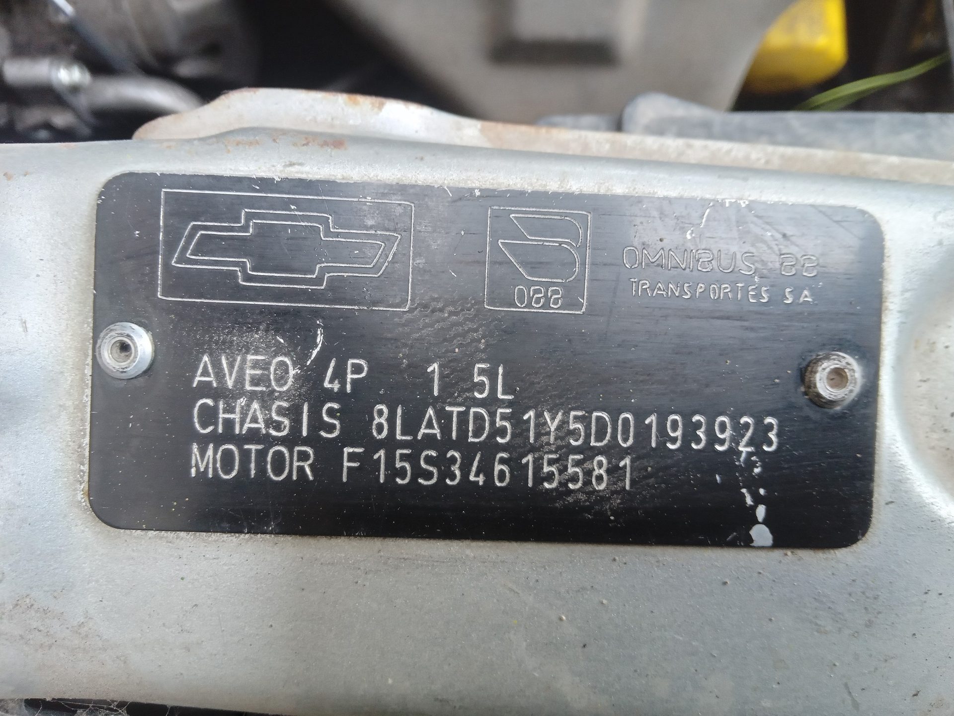Chevrolet aveo family std tm 1.5 4p 4x2 2013